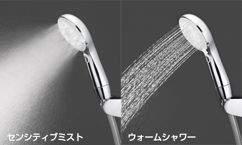 水形や浄水の切り替えも簡単