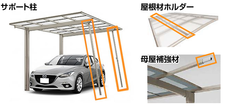 カーポートを補強する