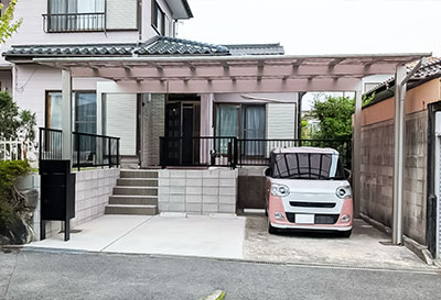 岐阜県多治見市 S様邸 カーポート施工事例01