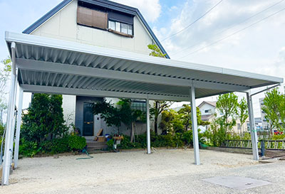 カーポートSW　3台用設置写真