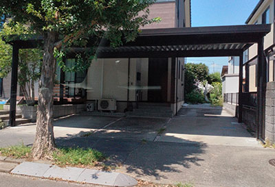 オリジナル折板カーポート 雪風ポート 3台用設置写真