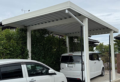オリジナル折板カーポート 雪風ポート 1台用設置写真