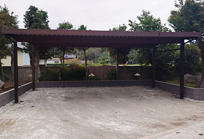 そららポートS(折板屋根)タイプ 3台用設置写真