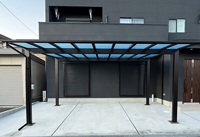 そららポートF(フラット屋根)タイプ　2台用設置写真