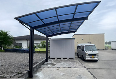 そららポートR(ラウンド屋根)タイプ 1台用設置写真