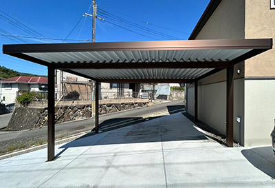 そららポートS(折板屋根)タイプ light　 2台用設置写真