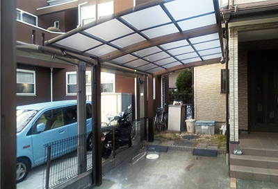 そららポートR(ラウンド屋根)タイプ 1台用設置写真