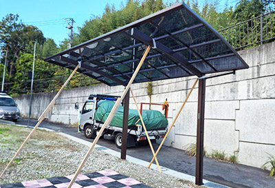 そららポートR(ラウンド屋根)タイプ 1台用設置写真