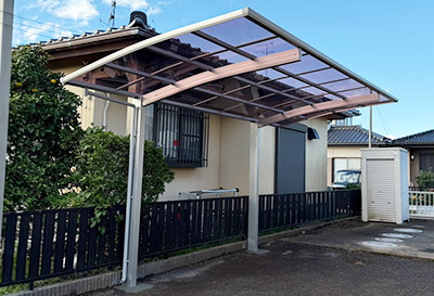 そららポートR(ラウンド屋根)タイプ 1台用設置写真