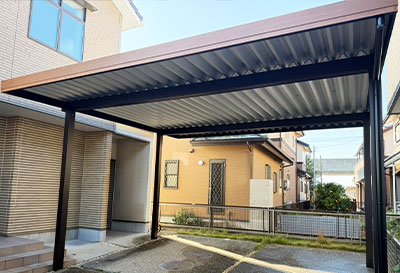 そららポートS(折板屋根)タイプ light　 2台用設置写真