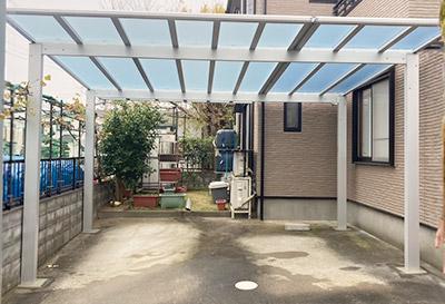 そららポートF(フラット屋根)タイプ　2台用設置写真
