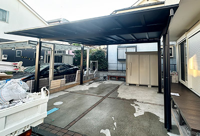 そららポートF(フラット屋根)タイプ　2台用設置写真