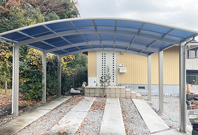 そららポートR(ラウンド屋根)タイプ 2台用設置写真