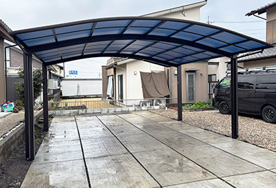 そららポートR(ラウンド屋根)タイプ 2台用設置写真