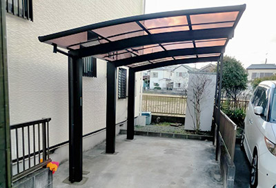 そららポートR(ラウンド屋根)タイプ 1台用設置写真