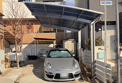 そららポートR(ラウンド屋根)タイプ 1台用設置写真