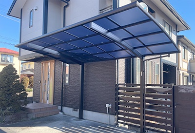 栃木県下野市 K様邸 カーポート施工事例01