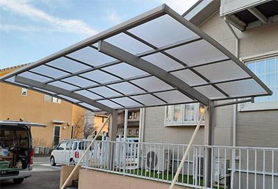 そららポートR(ラウンド屋根)タイプ 1台用設置写真