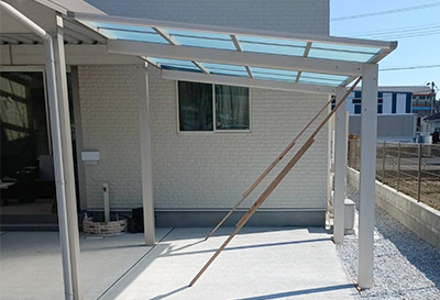 そららポートF(フラット屋根)タイプ 1台用ステン