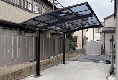そららポートR(ラウンド屋根)タイプ 1台用設置写真