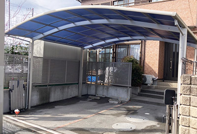 そららポートR(ラウンド屋根)タイプ 2台用設置写真