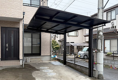 そららポートF(フラット屋根)タイプ 1台用ブラック