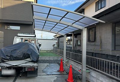 そららポートR(ラウンド屋根)タイプ 1台用設置写真