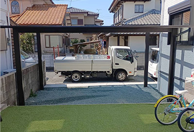 そららポートF(フラット屋根)タイプ　2台用設置写真
