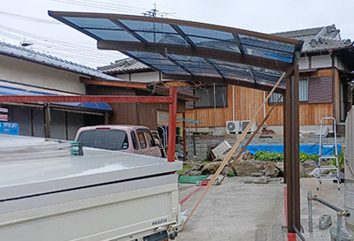 そららポートR(ラウンド屋根)タイプ 1台用設置写真