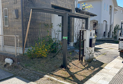 福岡県糸島市 K様邸 サイクルポート施工事例01