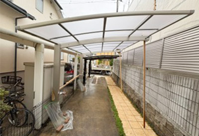 そららポートR(ラウンド屋根)タイプ 1台用設置写真