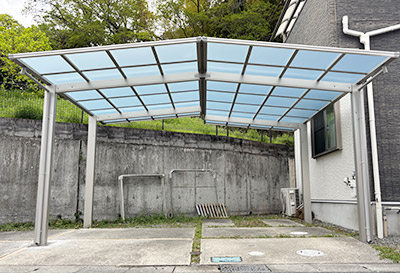 大阪府泉南郡 H様邸 テラス屋根施工事例01