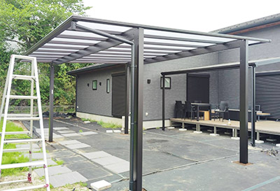 そららポートF(フラット屋根)タイプ　2台用設置写真