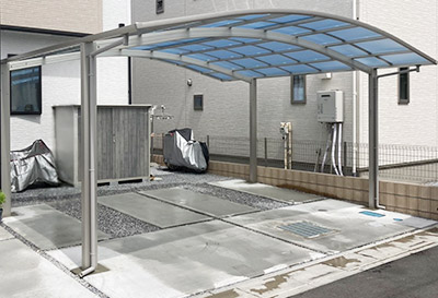そららポートR(ラウンド屋根)タイプ 2台用設置写真