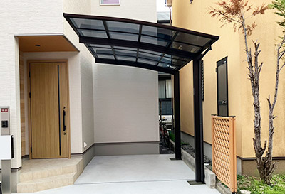 そららポートR(ラウンド屋根)タイプ 1台用ブラック