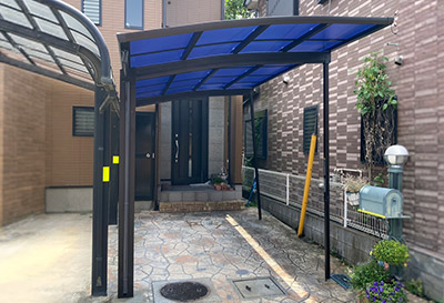 そららポートR(ラウンド屋根)タイプ 1台用ブラック
