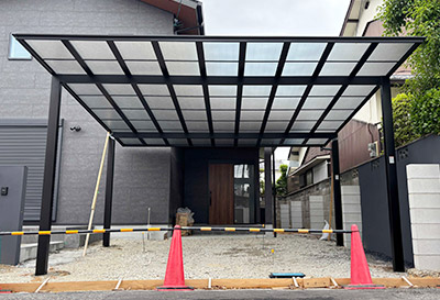 そららポートF(フラット屋根)タイプ　2台用設置写真