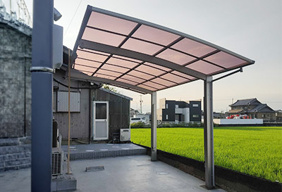 そららポートR(ラウンド屋根)タイプ 1台用設置写真