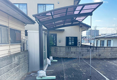 そららポートR(ラウンド屋根)タイプ 1台用設置写真