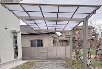 大阪府岸和田市 O様邸 カーポート施工事例01