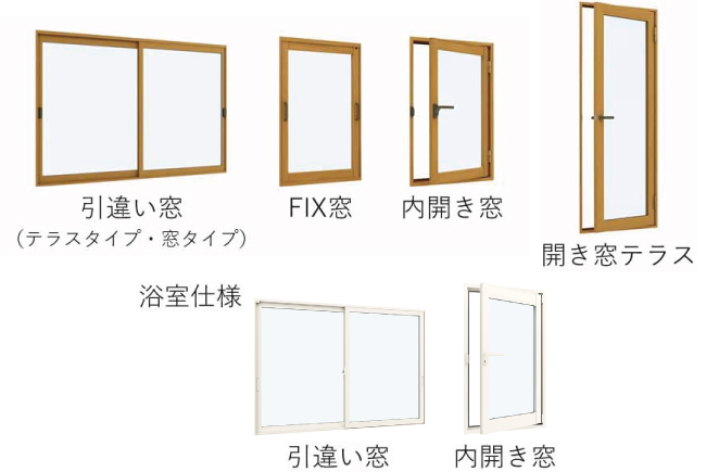 ウチリモ 内窓のラインナップ