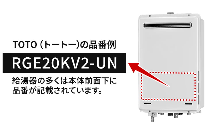 TOTOの給湯器品番
