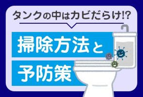 トイレタンクの中はカビだらけ！？ 掃除する方法を解説