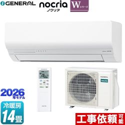 株式会社ゼネラル ノクリア nocria Wシリーズ ルームエアコン 省エネモデル 冷房/暖房：14畳程度  ホワイト ≪AS-W406T2-W≫