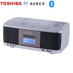 東芝 SD/USB/CDラジオカセットレコーダー AUREX オーディオ AX-KCR70(S)