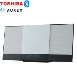 東芝 AUREX スリム型サウンドシステム オーディオ 大型フルレンジスピーカー&バスレフダクト  ホワイト 【メーカー直送品】【代引・日祝配送・時間指定 不可】 ≪AX-WSS60(W)≫