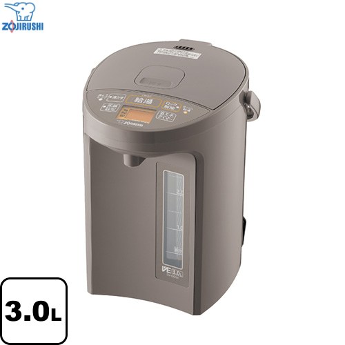 象印 マイコン沸とう VE電気まほうびん 電気ケトル・ポット 電気ポット 容量：3.0L  ライトブラウン ≪CV-GC30-TL≫