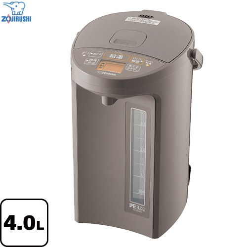 象印 マイコン沸とう VE電気まほうびん 電気ケトル・ポット 電気ポット 容量：4.0L  ライトブラウン ≪CV-GC40-TL≫