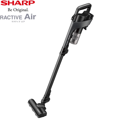 シャープ RACTIVE Air コードレススティック掃除機 掃除機 遠心分離サイクロン 0.13L  ブラック系 ≪EC-AR10-B≫