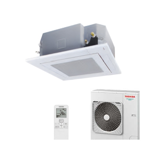TOSHIBA 天井埋込型ツインエアコン 本体 業務用エアコン 東芝 天井埋込カセット形1方向 - 業務用エアコン